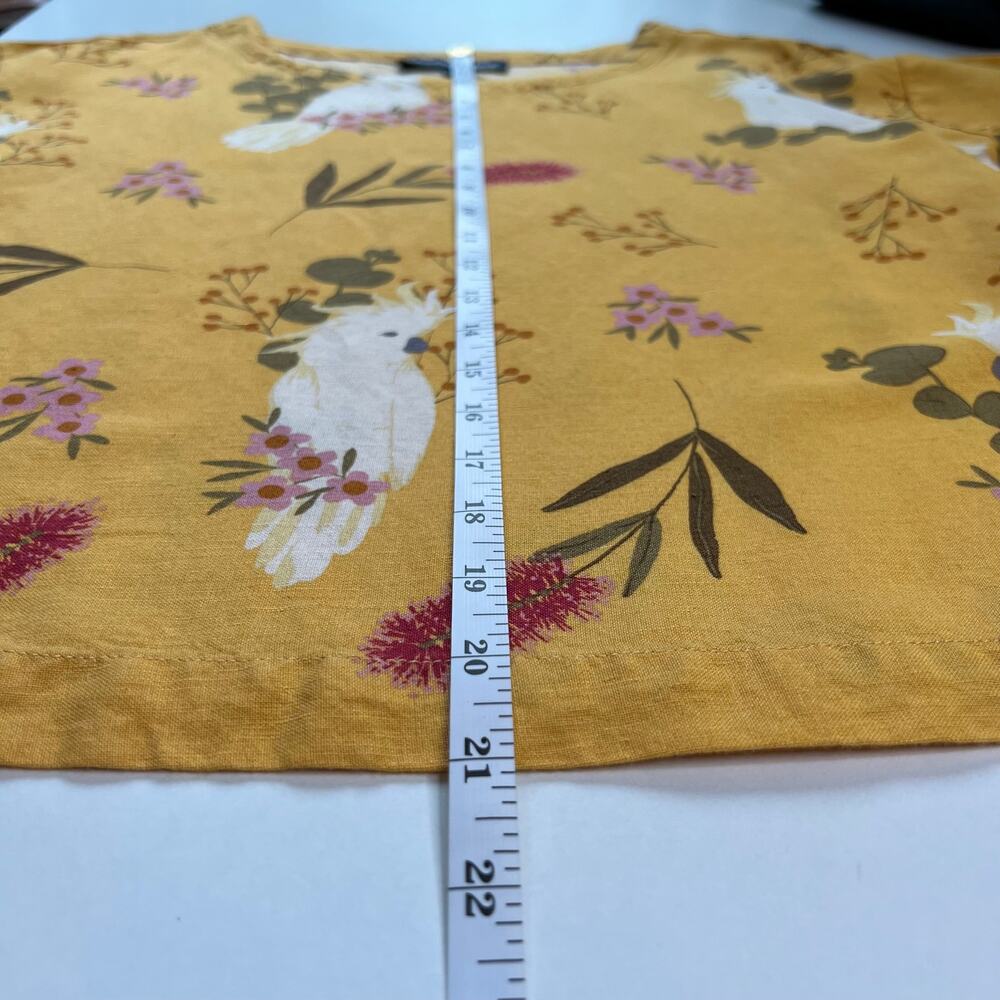 Princess Highway Womens Top Parrot Floral Novelty Print Boxy Short Sleeve Size 6 - Picture 12 of 14